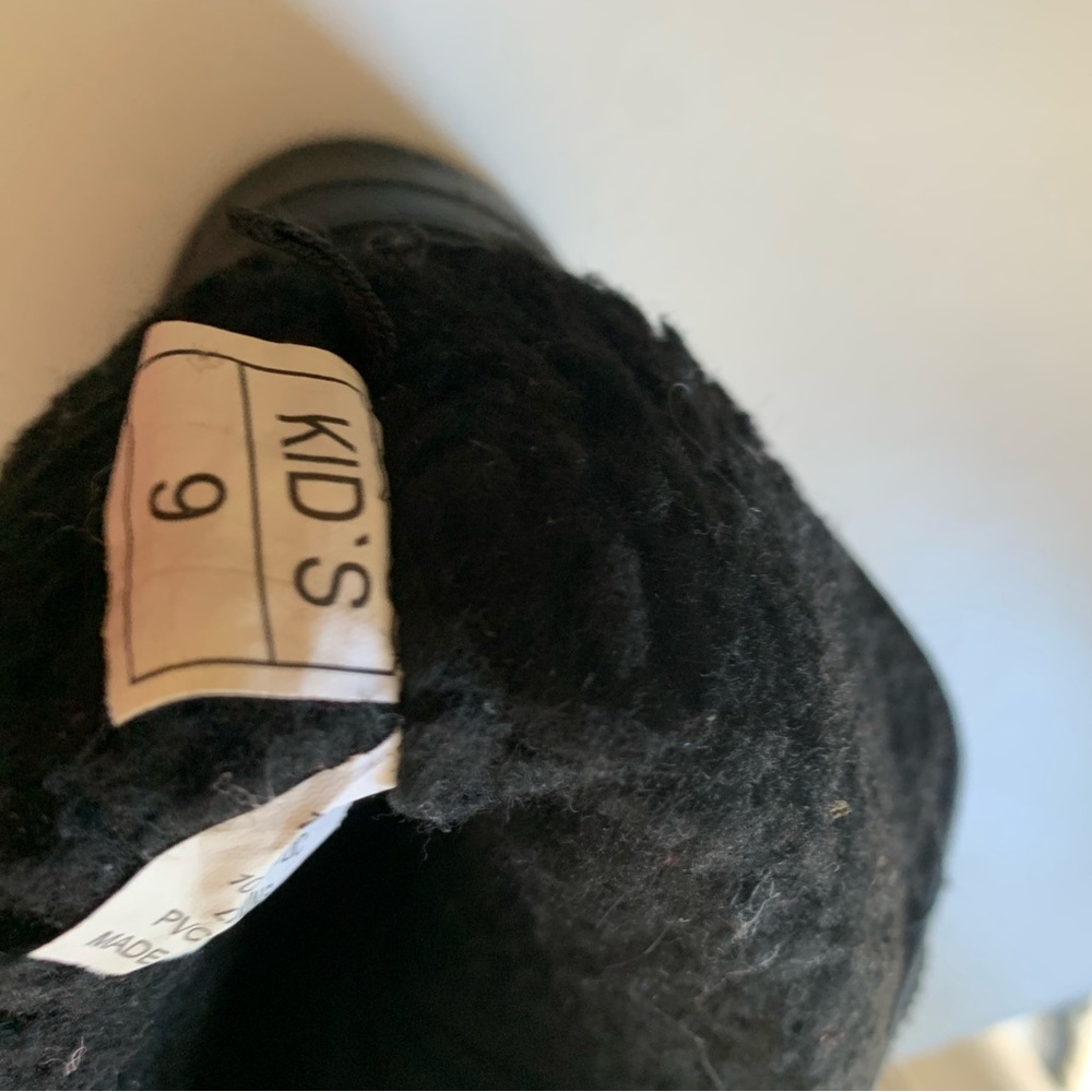 Kids Black Winter Boots - Picture 9 of 13